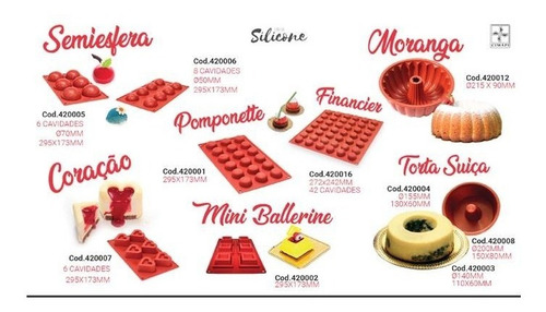 Forma Silicone Minifinanciers -335x270 Mm -42 Cavid.30x15 Mm