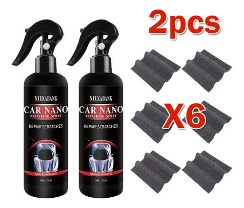 2 Espray Antiarañazos Para Coche De 120 Ml, Para Restaurar E