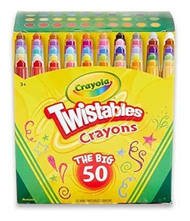 Set De 50 Crayolas Para Colorear Crayola Twistables Para