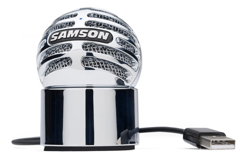 Microfone Usb Condenser Samson Meteorite Cor Cromado