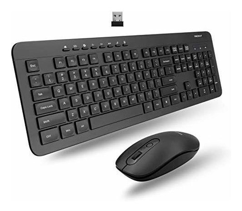 Macally Wireless Keyboard Y Mouse Combo - 2.4g Ratón Xzvxh