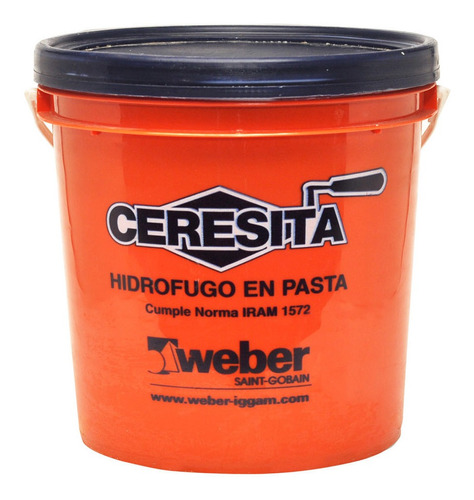 Ceresita Weber Hidrófugo 4kg Pasta Pared Piso/techo Ext Rex