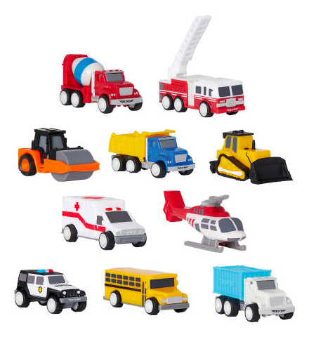 Set De Autos Pequeños 10 Unidades