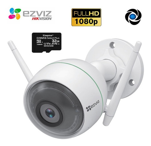Imagen 1 de 10 de Camara Infrarroja Ip Wifi Full Hd Gran Angular+ Memoria 32gb