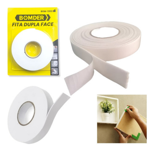 Kit 2 Fitas Banana Dupla Face Espuma Eva Fita Fixa Espelho