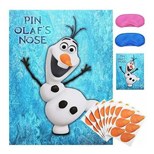 Pin The Nose On Olaf Party Game For Froze Theme 6ykyt