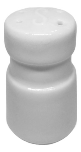 Imagen 3 de 6 de Salero De Porcelana Blanca 4 Agujeros Palillero Pequeño X1