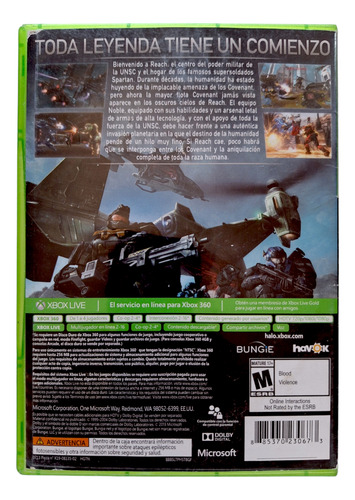 Halo Reach Xbox 360 En Español (Reacondicionado)