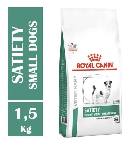 Alimento Royal Canin Veterinary Diet Canine Satiety Support para cão adulto de raça pequena em sacola de 1.5kg