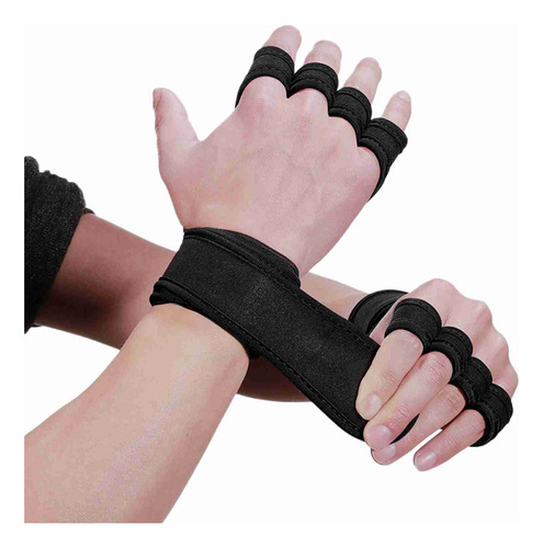 Guantes De Levantamiento De Pesas, Muñequeras Integradas Par