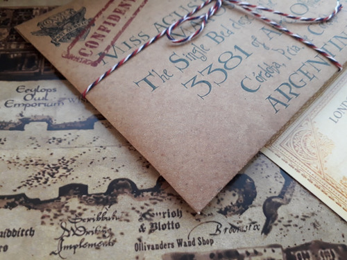 Carta Hogwarts+boleto+mapa+instrucciones,sello Harry Potter