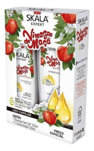 Skala Kit Shampoo Y Acondicionador Vinagre De Manzana.recons