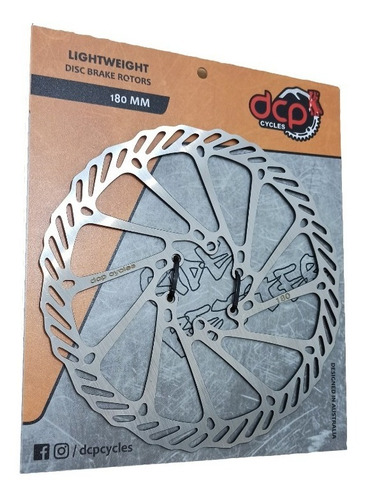 Imagen 3 de 5 de Disco Freno Bicicleta 180mm 6 Tornillos Dcp Acero Inoxidable