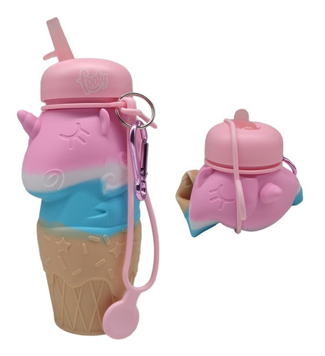 Botella Footy Unicornio Helado De Silicona 550ml Bot018