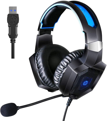 Imagen 2 de 2 de Audífono Headset Gamer Hp H320 Usb Y Aux 3.5 Cancela Ruido