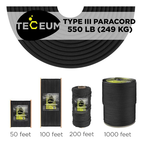 Cuerda Paracord Teceum Para Supervivencia, Tamaños Hasta 305