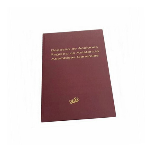 Libro Rab Registro Deposito Acciones 50 Folios (33 X 22 Cm.)