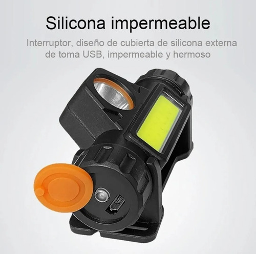 Lampara De Cabeza Usb Linterna Iluminacion Doble Recargable