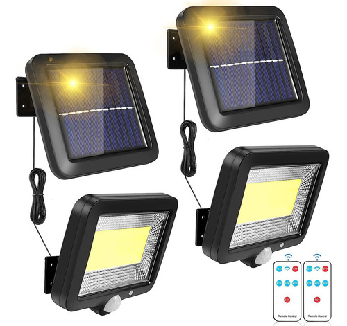 2-pack Lámpara Solar For Exterior, Recargable Luz 100 Led