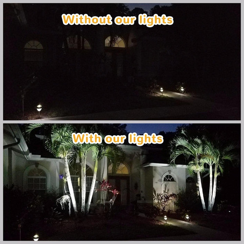 Luces Solares Para Exteriores, 2 En 1, Focos Solares Aj...