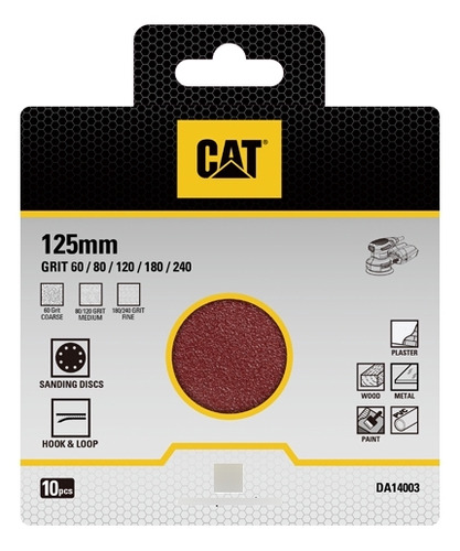 Lija Disco Cat De 125mm 8 Orificios 10pzas Fubral