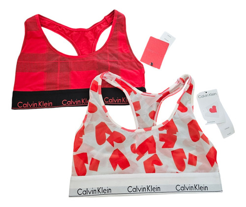 Calvin Klein Set 2 Top Bralette Bra Sin Barillas Original