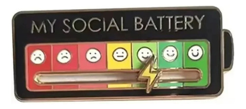 Pin Bateria Social | Pin Metálico Moda Regalo Navidad
