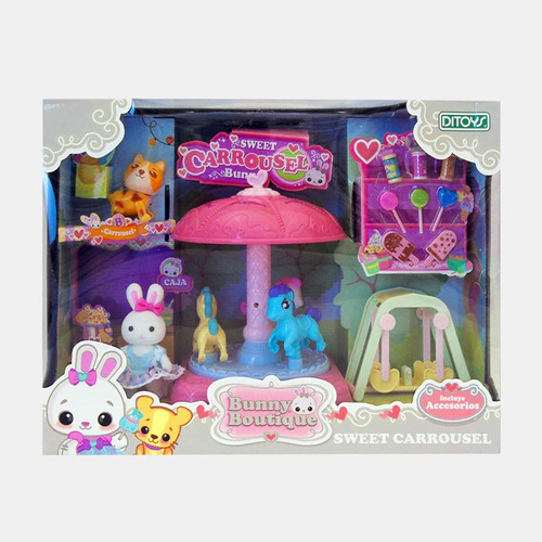 Bunny Boutique Set Sweet Carrousel Con Conejita Ditoys 2553