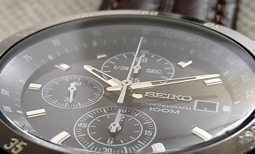 Seiko Chronograph Preto - 100m - 7t92-0lv0 Lindo Relógio. | Parcelamento  sem juros