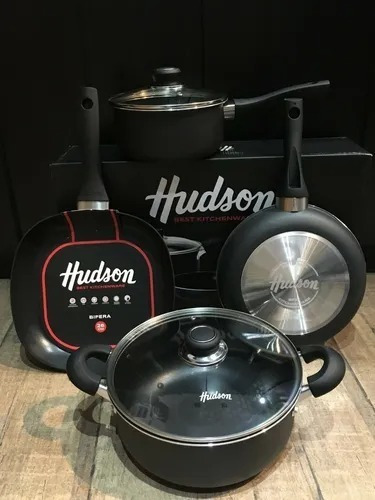 Set Ollas Sarten Bifera 26 Cm Hudson Teflón Antiadherente