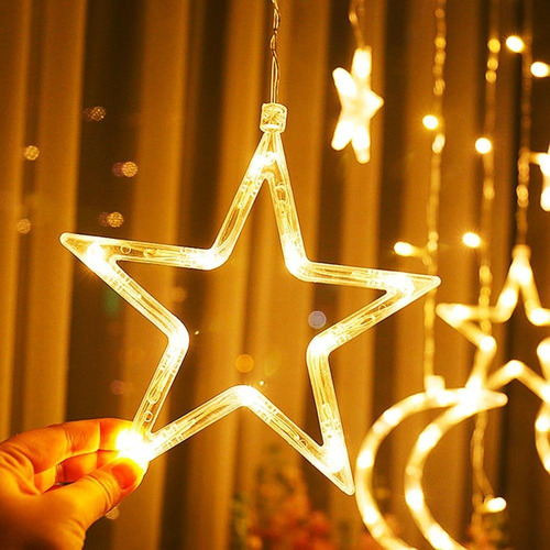 Kit 2 Cascata 138 Led Natal Estrela Decoração 8 Funções | Parcelamento sem juros Kit 2 Cascata 138 Led Natal Estrela Decoração 8 Funções | Parcelamento sem juros