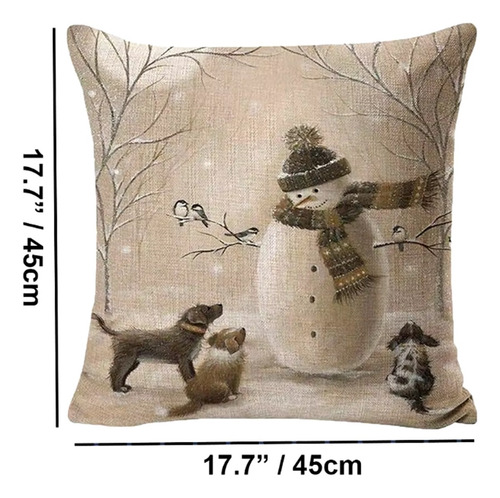 Kit 3pz Funda De Almohada Para Decoración De Navidad 45x45