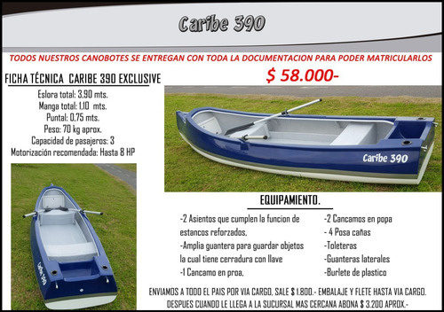 Canobote Caribe 390 Exclusive Unicos Matriculables Astillero
