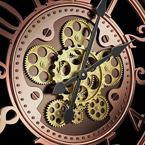 Toktekk Reloj De Pared Grande De 21 Pulgadas Con Engranajes