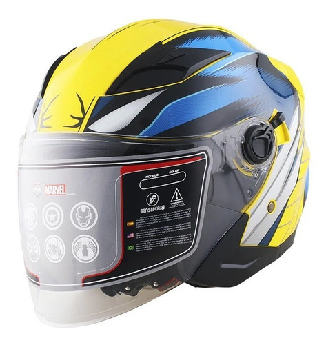 Casco Semi Integral Jaguar Marvel Wolverine Edicion Limitada