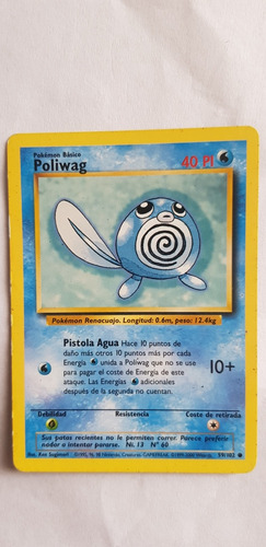 Poliwag Carta Pokemon Edic Original En Perfecto Estado