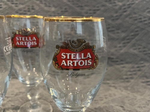 Set 4 Copas Chalice Cerveza Stella Artois 250ml Sin Color (Usado)