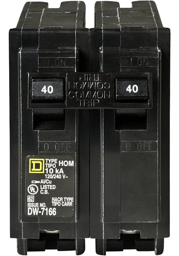Disyuntor De C Square D By Schneider Electric Hom240cp 40a 