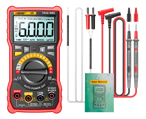 Multímetros Tools Digital V9 Capacimetro Eléctrico 6000