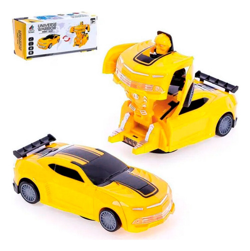 Carro Robot Transformers Deportivo Juguete Niños + Baterias 