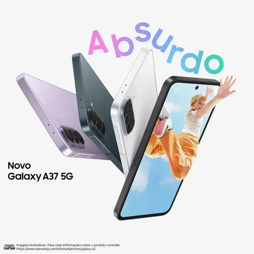 Celular Samsung Galaxy A37 5G 256GB, 8GB RAM, Câmera 50MP