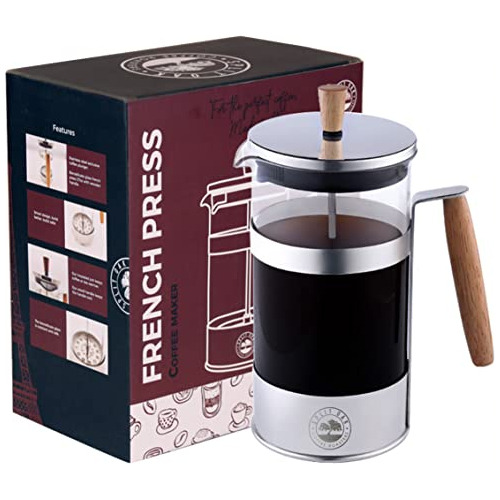 Cafetera De Prensa Francesa 27oz De Acero Inoxidable Con Fil