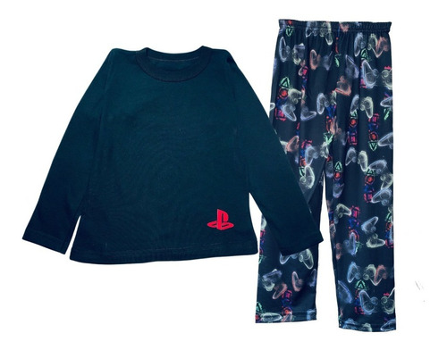 Pijama Gamer Nene Infantil Videojuego Joystick Invierno 