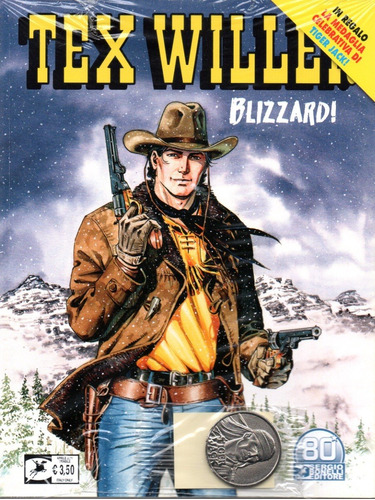 Tex Willer Nº 30 - Blizzard! - Com Moeda - Em Italiano - Sergio Bonelli Editore - Formato 16 X 21 - Capa Mole - 2021 - Bonellihq 