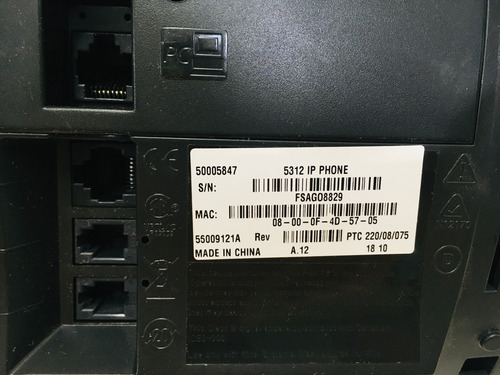 Aparelho De Telefone Mitel 5312 Ip - Sem Fonte Poe(kit 5) (Usado)