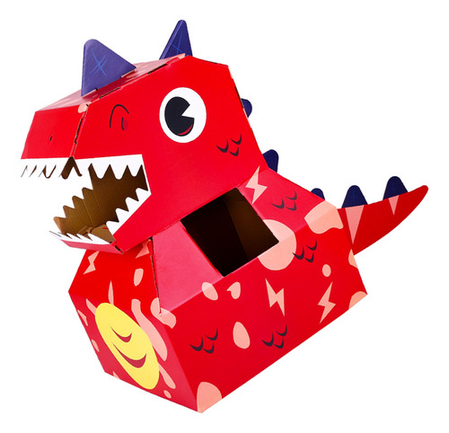 Disfraz De Cabeza De Dinosaurio De Papel, Juguete, Portátil,