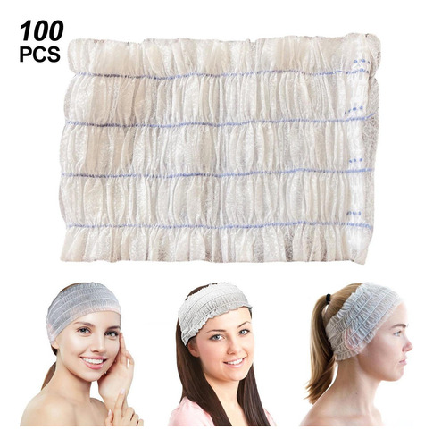 100x Cintas For La Cabeza Desechables For Spa, Banda Para