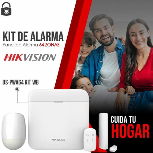 Kit De Alarma Wifi Gsm Ds-pwa64-wb Hikvision App Active