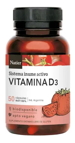 comprar Suplemento Vitamina D3 Natier Sistema Inmune 50 Capsulas