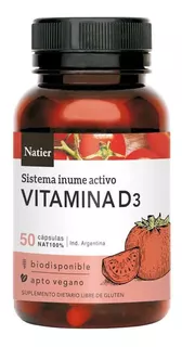 Vitamina D3 Natier - 50 Capsulas